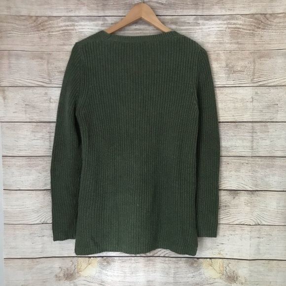 L.L. Bean Forest Green Cotton Sweater - Picture 8 of 9